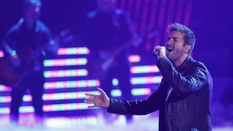 Pablo Albor�n, durante su actuaci�n en la gala