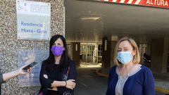  La gerente de ERA, Ana Suarez (i) y la directora de la residencia, Victoria Garc�a atienden a los medios este s�bado con motivo de un incendio en la Residencia Mixta de Gij�n donde un anciano de unos ochenta a�os ha perdido la vida a causa de un cigarro que se estaba fumando y que inici� un fuego que se desarroll� con rapidez