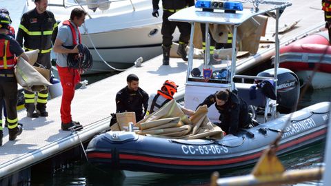 Los servicios de emergencia en el lago Maggiore