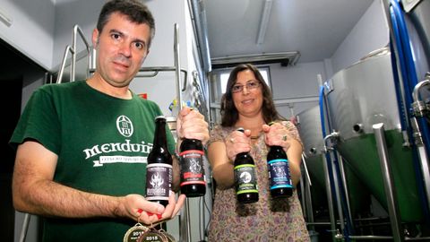 Arberte Fernández, presidente de la Asociación de Cervexeiros Independentes Galegos Artesáns y también creador de la marca Menduiña