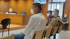 Kiko A��n Traba (primer t�rmino), Daniel A��n Botana y Jes�s Silva Iglesias durante el juicio celebrado en la Audiencia Provincial