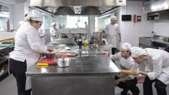 Cocina del CIFP Carlos Oroza de Pontevedra, el pasado enero, durante una actividad formativa