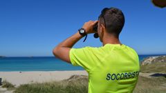 Servicio de socorrismo de la playa de Esmelle, en Ferrol, en una imagen de archivo
