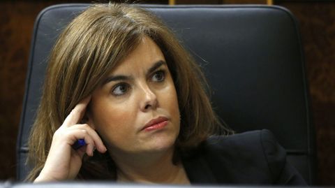 La vicepresidenta del Gobierno, Soraya S�enz de Santamar�a