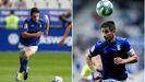 Borja S�nchez y Sa�l Berj�n en un encuentro con el Real Oviedo
