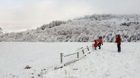 Nieve en el Alto do Vieiro de Bande
