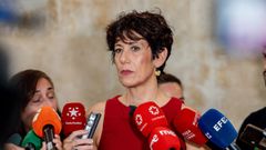 La ministra de Inclusi�n, Seguridad Social y Migraciones, Elma Saiz, este martes.