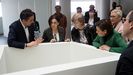 La consejera de Hacienda y la alcaldesa, durante su visita al nuevo edificio administrativo del Principado en Gij�n