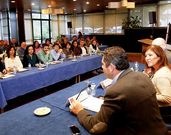 Ovidio Rodeiro y Beatriz Mato, en la jornada celebrada ayer. 