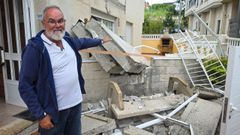 Jos� Manuel Alonso, vecino del bajo, crey� por el estruendo que hab�an chocado dos camiones.