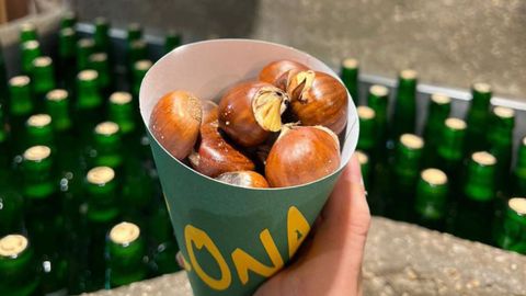 Las casta�as se servir�n en cucuruchos acompa�adas por sidra dulce.