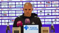 El t�cnico del Celta Fortuna, Fredi �lvarez, en la rueda de prensa posterior al partido ante el Guadalajara.