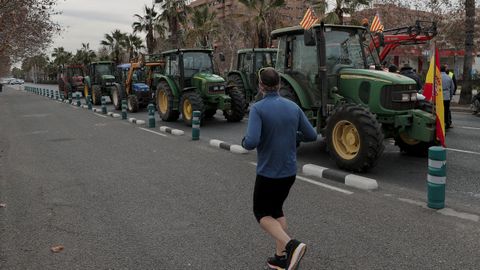 Manifestacin de agricultores en Valencia