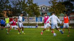 Imagen de un entrenamiento del Boiro
