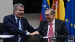 El l�der del PP, Alberto N��ez Feijoo, se reuni� este jueves con el presidente electo de Venezuela, Edmundo Gonz�lez..