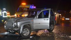 Imagen de archivo de un accidente causado por la irrupci�n de jabal�es en la A-52.