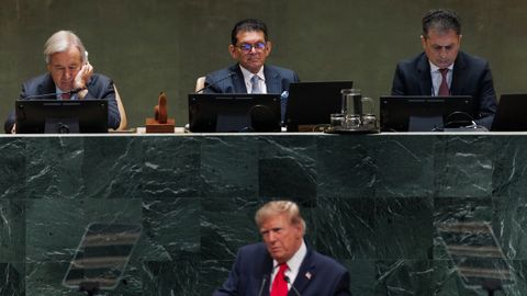 Donald Trump, durante su discurso ante la Asamblea General de la ONU