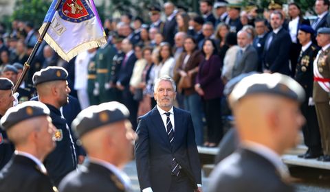 El ministro Fernando García Marlaska en un momento del acto