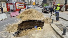 Revent�n de una tuber�a en O Carballi�o