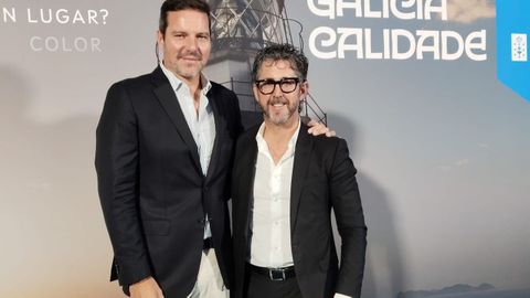 Luis Oujo y el conselleiro Jos Lpez Campos.