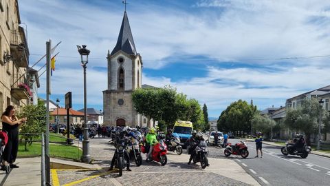 Concentración motera en A Pobra de Trives, el pasado fin de semana.