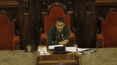 Xulio Ferreiro en el pleno municipial 