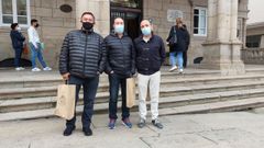 Manuel Fernndez, Jos Carlos Argibay y David Dios, de la Asociacin Gallega de Autocaravanistas.