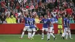 Toché celebra su gol en El Molinón