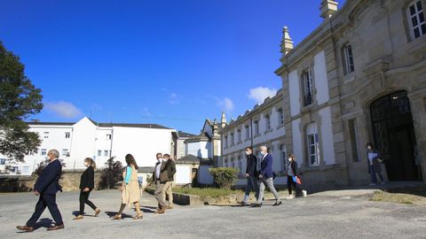 Visita del presidente de la Diputacin de Lugo a la reforma integral del edificio