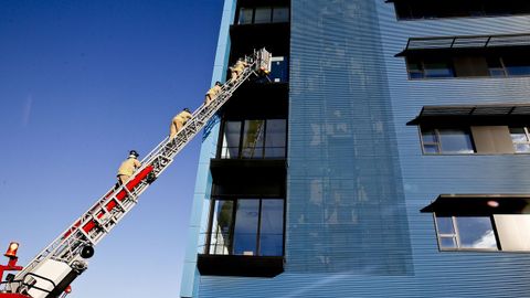 Imagen de archivo de los bomberos en el Cunqueiro