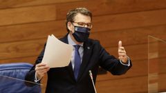 Alberto N��ez Feijoo, en el pleno del Parlamento