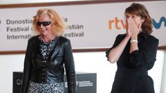 Claire Simon (izquierda), con la actriz Emmanuelle Devos.