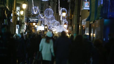 Encendido del alumbrado navide�o en A Coru�a