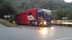 As� se baja el Angliru con un cami�n de cuatro ejes