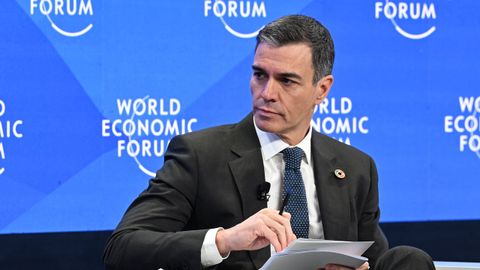 El presidente del Gobierno, Pedro Snchez, en el Foro Econmico Mundial de Davos.