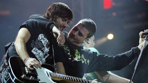 David Otero y Dani Martn durante un concierto de El Canto el Loco en el 2006.