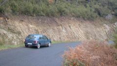 Un tramo de la carretera de Chantada a Nogueira de Mi�o, en la que se produjo el accidente, en una imagen de archivo