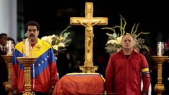 Maduro y Diosdado Cabello, en los actos fnebres