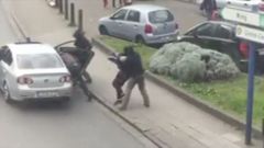 El momento de la detenci�n de Mohamed Abrini