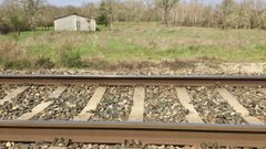 Tramo de v�a a su paso por la parroquia de Canaval, en Sober