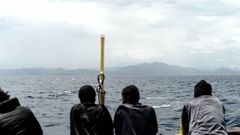 Inmigrantes en el Aquarius