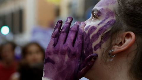 Imagen de archivo de una concentraci�n en Madrid contra la libertad provisional de La Manada