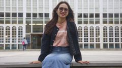 Sonita, en una imagen tomada delante de Humanidades, donde estudia Relaciones Internacionales