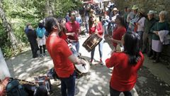 Unha actuaci�n do grupo Searas na Feira do Vi�o de Vilach� do 2019