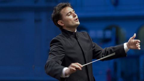 Jos Trigueros, director asociado de la Sinfnica de Galicia y percusionista principal de la orquesta.