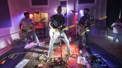 O grupo carball�s Lowcos, durante o seu concerto o s�bado 
