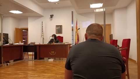 El acusado, durante el juicio.