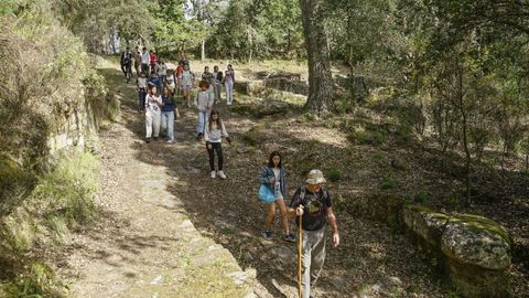 Los estudiantes, en un momento de la ruta