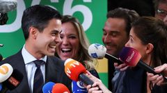 Rob Jetten, atiende a los medios un da despus de su victoria electoral.