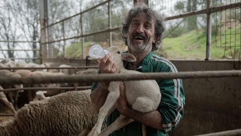 Luis Zahera, en el rodaje